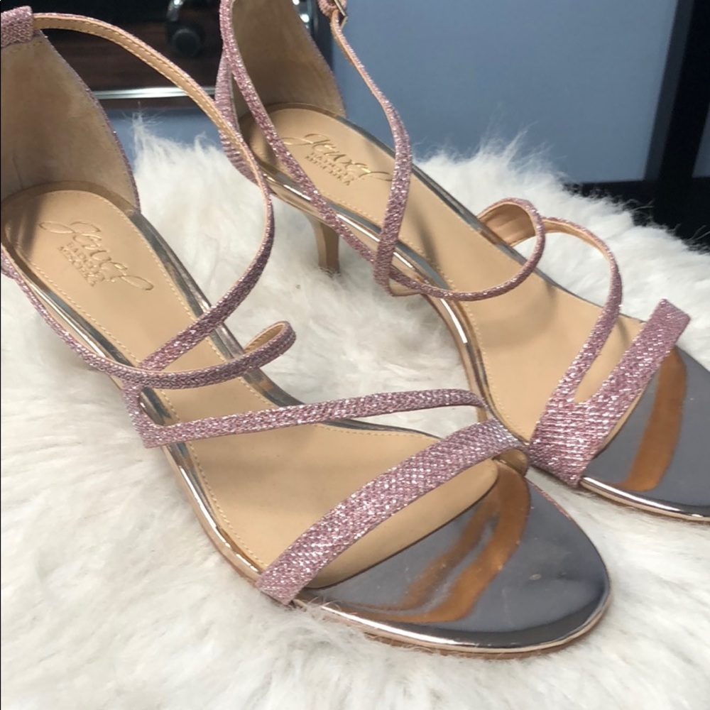 Rose gold kitten heels